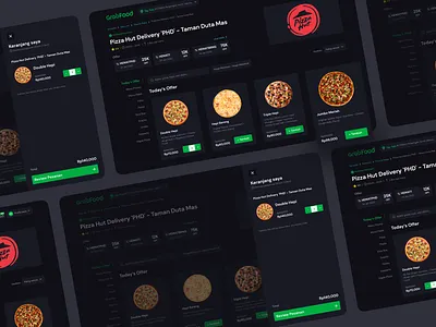 Grabfood Dark Mode for the Website clean app design dark mode dark theme food app order food product design restaurant ui ux design uxdesign webdesign