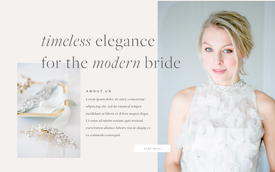 Feminine Website Design for Bridal Boutique boutique bridal boutique bride custom website design feminine minimalistic photography squarespace typogaphy website design wedding wedding dress weddings wip