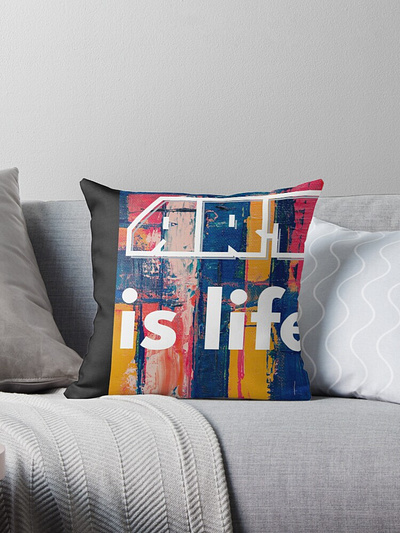 ART IS LIFE art artwork bag book branding colors cup design illustration life redbubble shopping