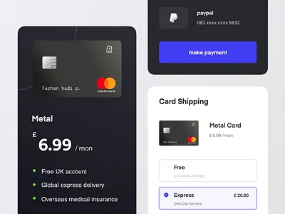 Request a new card banking banking app banking website credit card digitalbanking finance finctech payment revolut revolutionary ui ux