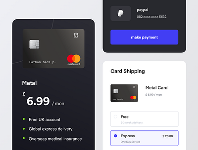 Request a new card banking banking app banking website credit card digitalbanking finance finctech payment revolut revolutionary ui ux