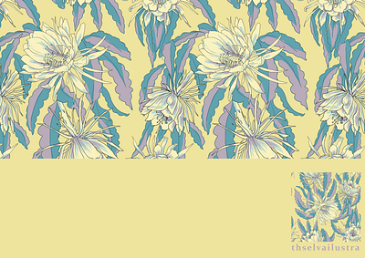 Dama da noite design estampacion floral illustraion prints