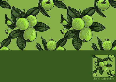 Goiaba verde design art estampa fruity frutas illustraion illustration art project