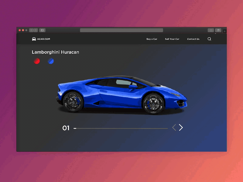 360 degree animation adobexd animation car uidesign website