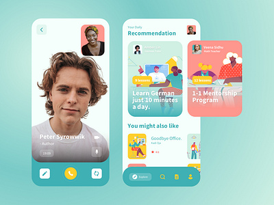 Learning Platform Mobile App app ui vector