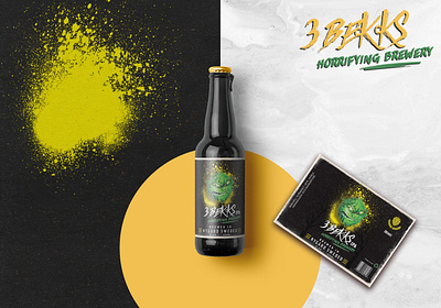 3Bekks Horrifying Brewery beer bottle branding can design drink drinks ecommerce energy energy logo packaging photoshop product psd soda