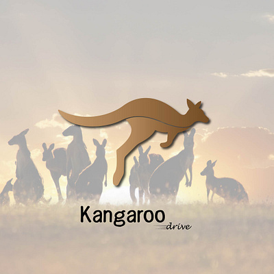 Kangaroo Logo australia branding kangaroo kangaroo logo logo logo design running kangaroo