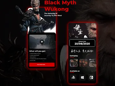 Black Myth: Wukong branding design game games illustration journey pc ps4 switch tothewest typography ui ui design uidesign uiux ux uxdesign windows