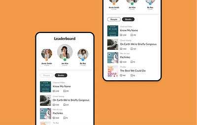 Leaderboard - Daily UI 19 app concept app design book daily 100 daily 100 challenge daily ui daily ui 19 daily ui challenge dailyui dailyui19 design leaderboard mobile design ui