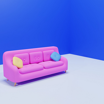 3D Sofa 3d 3d animation 3d art 3d artist blender blender3d blendercycles blenderstudio cycles cyclesrender design design art render