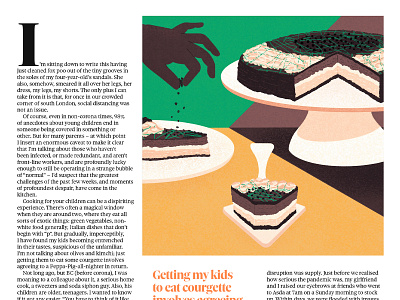 Grasshopper Chocolate & Mint Cake clear line editorial editorial illustration food foodie grasshopper pie guardian illustration ligne claire magazine mint observer pie the guardian vegan