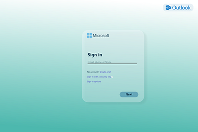 Outlook.com Sign-in Page Concept Design #1 login microsoft outlook sign in signup ui webdesign website website design