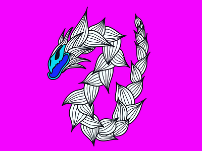 Paper Dragon abstract art design flow illustration konan mandala optical paper
