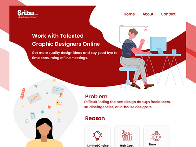 Web kontes landing page sribu design illustration landing page ui uidesign web design