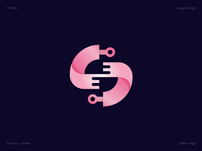 S letter + Circuit 3d abstract app branding identity circuit colorful concept creative designer gradient illustration letter logo letter s logo logo design mark science stratup tech logo vector