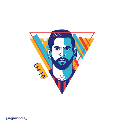 messi avatardesign fcbarcelona flatdesign flaticon flatillustration football lionel messi logo messi