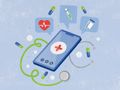 Virtual Doctor - Medical Illustration corporate design corporate illustration doctor doctor app female illustrator illustration illustrator medical medicine medicine app south africa