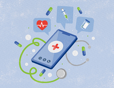 Virtual Doctor - Medical Illustration corporate design corporate illustration doctor doctor app female illustrator illustration illustrator medical medicine medicine app south africa