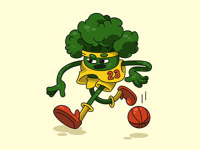 AFRO-BROCCOLI art cartoon cartoon character cartoon design cartoon illustration design flat flat design vector