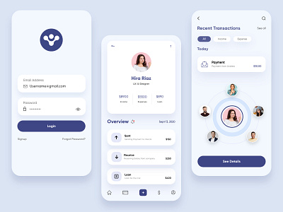 Finance Mobile Application-UX/UI Design app interface minimal mobile mobile app mobile app design mobile application mobile apps mobile ui ui uiux ux