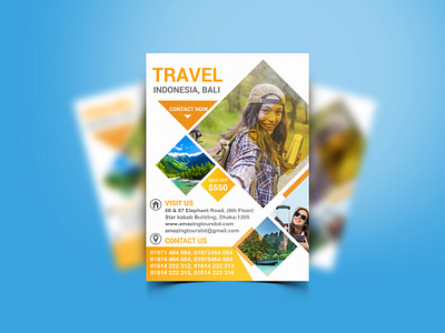 Travel Flyer Template ad advert advertisement agency agent beach destination flyer holiday holiday flyer holidays hotel magazine magazine ad packages packaging pamphlet post poster promotion