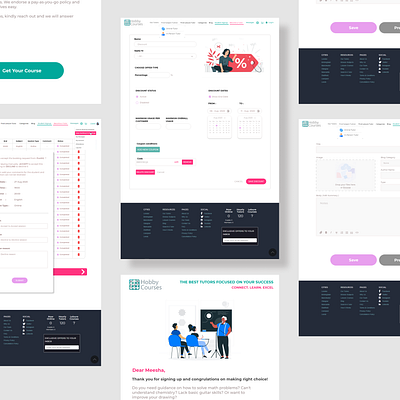 Hobby Course UI/UX Design Website Landing Page branding design illustration ios app design mobile app design uidesign uiux design userinterface web design website concept website design