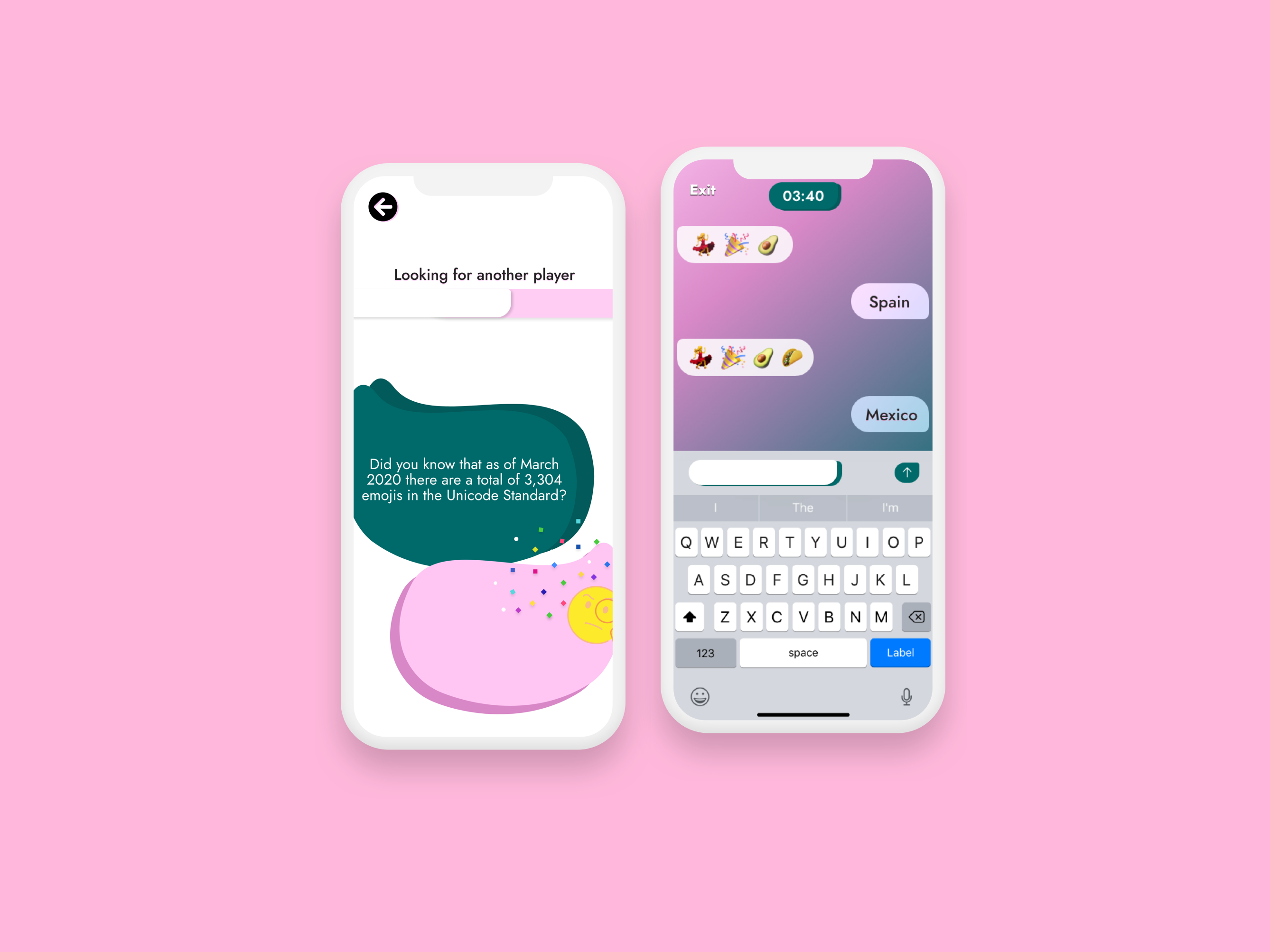 Example of Emojinary UI