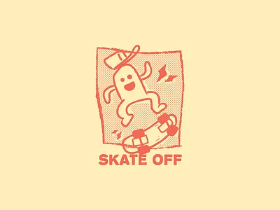 Skate Off cartoon character character design doodle drawing illustraion skate skateboard skateboard graphics skateboards skating vector