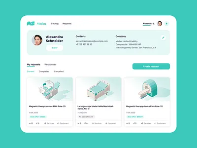 Medical Market Design clean e commerce healthcare medical minimalist trading trading app trading platform