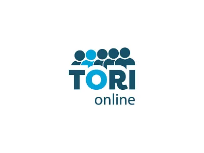 Tori online logo blue branding crowd design illustration logo logo design logodesign logotype logotype design people service vector