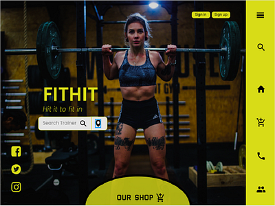 Fitness Website Landing page template ui webdesign website design