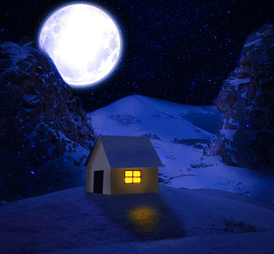 snow house illustration illustrator photoshop