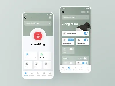 Smart Home & Security App #1 app interface ios mobile security smart home ui ux