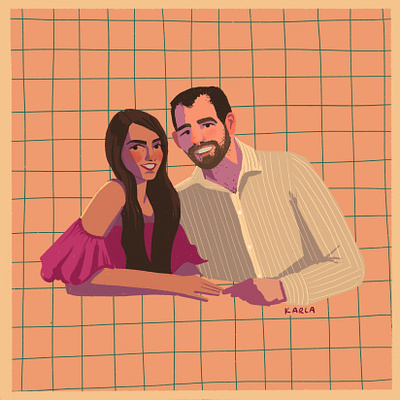 Fabiola y Javier digital digital illustration digitalart illustration ipad portrait portrait art portrait illustration portrait painting procreate app