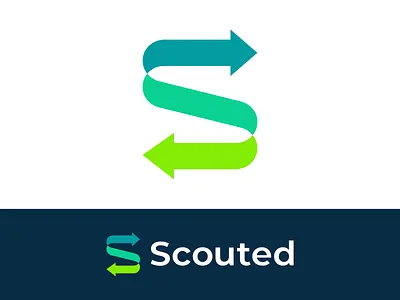 Scouted logo 2d arrows branding design geometry icon logo mark minimal minimalism space vector