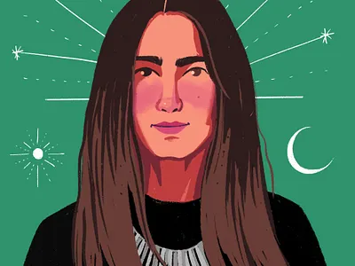 Un regalo 2 digital digital illustration digitalart illustration ipad portrait portrait art portrait illustration portrait painting procreate app