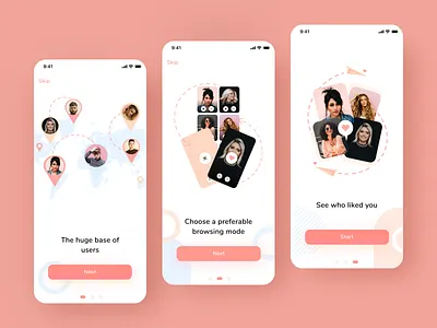 Dating app intro screens app for couples dating app ios app mobile app mobile design onboarding registration sign up sign up form