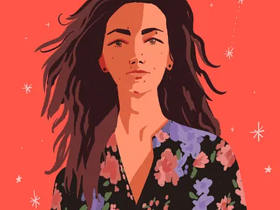 Un regalo digital digital illustration digitalart illustration ipad portrait portrait art portrait illustration portrait painting procreate app