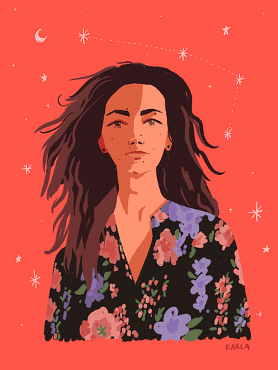 Un regalo digital digital illustration digitalart illustration ipad portrait portrait art portrait illustration portrait painting procreate app