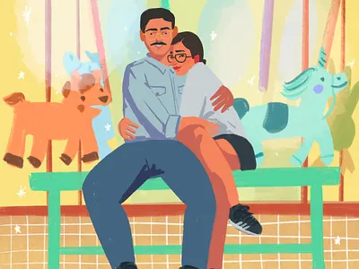 Fabricio y su amiga. digital digital illustration digitalart illustration ipad portrait portrait art portrait illustration portrait painting procreate app