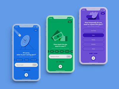 Smart Saving UI fintech app illustration interaction design money app onboarding onboarding ui saving app uiux