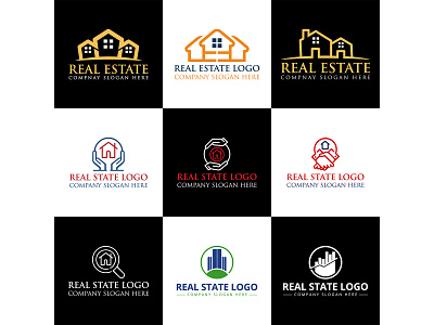 real estate logo design bundle - flat minimalist logo design app building building logo business card design city flat minimalist logo design graphic designer graphicdesign home home logo house house logo icon illstration letter logo logo designer logodesign real estate logo design bundle town vector