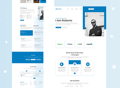 Personal Portfolio Landing Page 2020 2020 design 2020 trend 2020 trends agency blog business colorful creative creative design design digital agency dribbble best shop dribbble digital agency landing page marketing agency portfolio single portfolio trending trendy