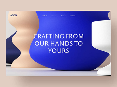 Web site — Ason Pottery 3d 3d animation 3d motion 3d visualisation cinema4d design interface landing landing page motion motion design online shop shop typography ui ux web website