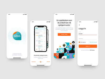 Allsa - Physiotherapist App app app design apple clean design health health app mobile ui modern physiotherapist simple ui uiux