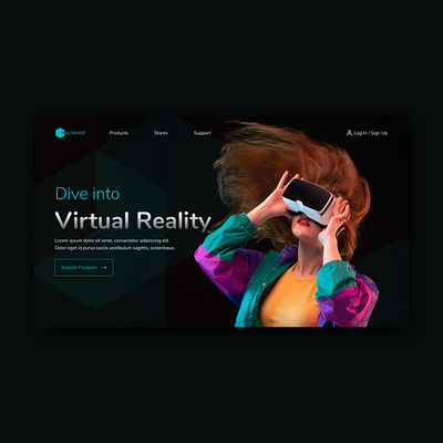 Daily UI 073 Virtual Reality daily ui daily ui 073 dailyui figma design figmadesign hero banner home page landing page landing page design landing page ui ui design ui ux uidesign uiux virtual reality virtualreality vr