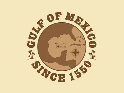 Gulf of Mexico Retro Design adobe illustrator design graphic design illustration logo print design t shirt t shirt design typography vector