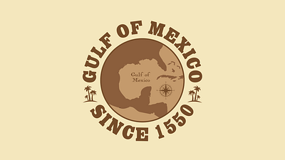 Gulf of Mexico Retro Design adobe illustrator design graphic design illustration logo print design t shirt t shirt design typography vector