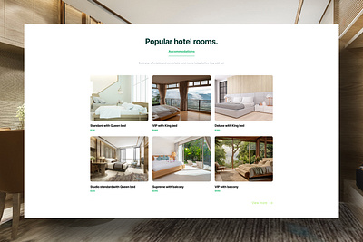 Hotel Portfolio hotel website portfolio section ui design