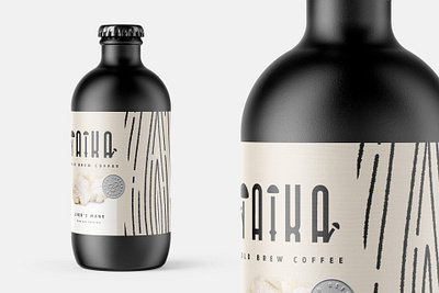 Taika #2 art direction brand and identity branding coffee cold cold brew cold brew coffee concept concept design design illustration lionsmane mockup packaging packaging design